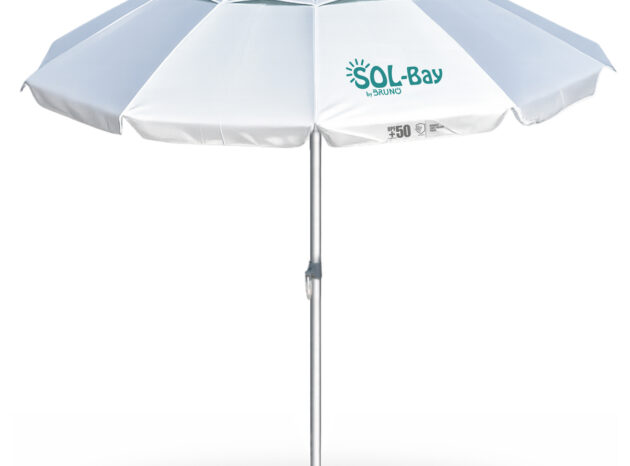 BRUNO ομπρέλα παραλίας αλουμινίου SOL-BAY BRN-0287, 2.2m, UPF 50+, σκελετός Fiberglass, ρυθμιζόμενη