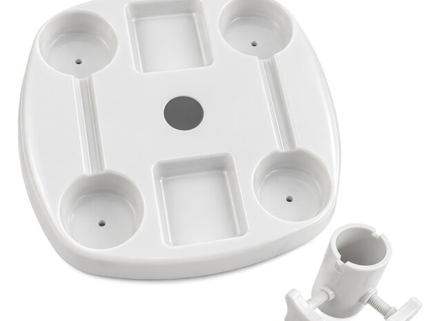 BRUNO τραπεζάκι για ομπρέλα θαλάσσης BRN-0290, λευκό