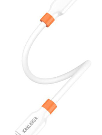 KAKUSIGA καλώδιο Lightning σε USB-C KSC-1024, σιλικόνης, 30W, 480Mbps, 0.25m, λευκό