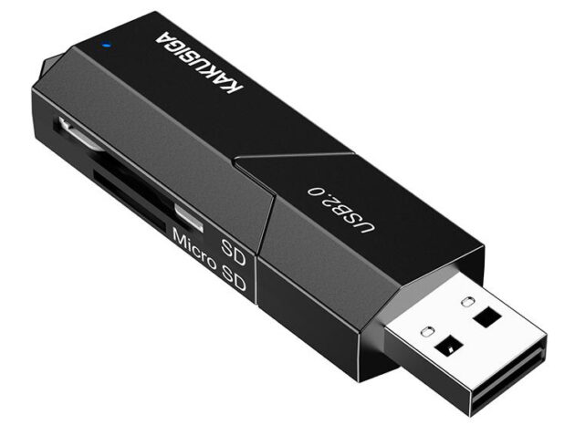 KAKUSIGA card reader KSC-1411 για SD & micro SD, 480Mbps, USB σύνδεση, μαύρο