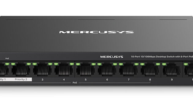 MERCUSYS desktop switch MS110P, 10x 10/100Mbps θύρες, PoE+, V1.0