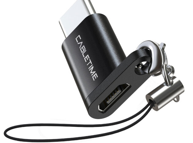 CABLETIME αντάπτορας USB Type-C σε USB Micro CMBF, μαύρος