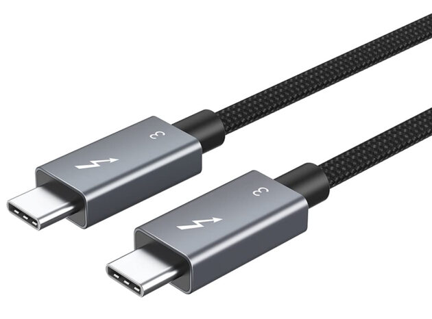 CABLETIME καλώδιο USB-C σε USB-C CT-C160-U31-TB3, 100W, 40Gbps, 4K/60Hz, 0.5m, μαύρο