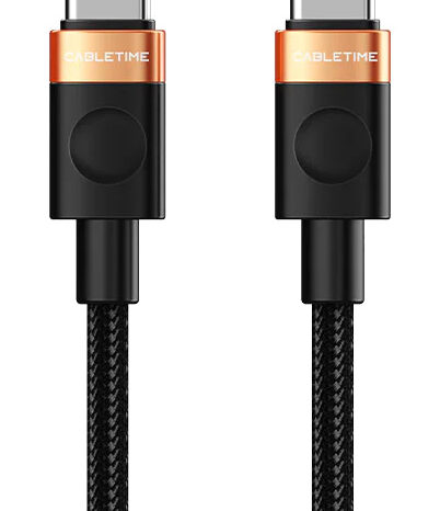 CABLETIME καλώδιο USB-C CT-CM60, 60W, 480Mbps, 1m, μαύρο
