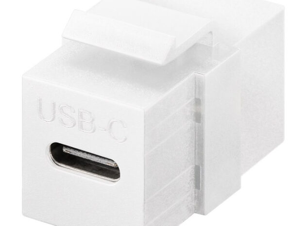 GOOBAY keystone module USB-C 3.2 Gen 2 61262, θηλυκό σε θηλυκό, λευκό