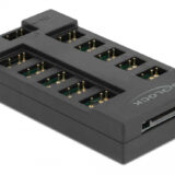 DELOCK RGB hub 64128 για ARGB LEDs, 10 θύρες, μαύρο