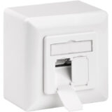 GOOBAY επιτοίχια πρίζα CAT 6 68244, 2x RJ45, 80x80mm, λευκή