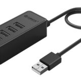 ORICO USB hub W5P-U2, 4x θυρών, USB 2.0, 480Mbps, USB σύνδεση, 1m καλώδιο, μαύρο