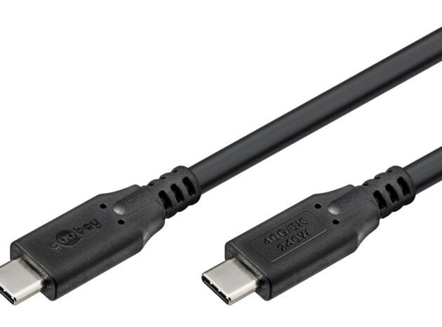 GOOBAY καλώδιο USB-C 74185, USB4, 240W, 40Gbps, 8K/60Hz, 1.8m, μαύρο