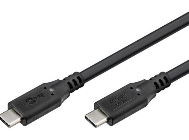 GOOBAY καλώδιο USB-C 74193, USB4, 100W, 40Gbps, 8K/60Hz, 2m, μαύρο