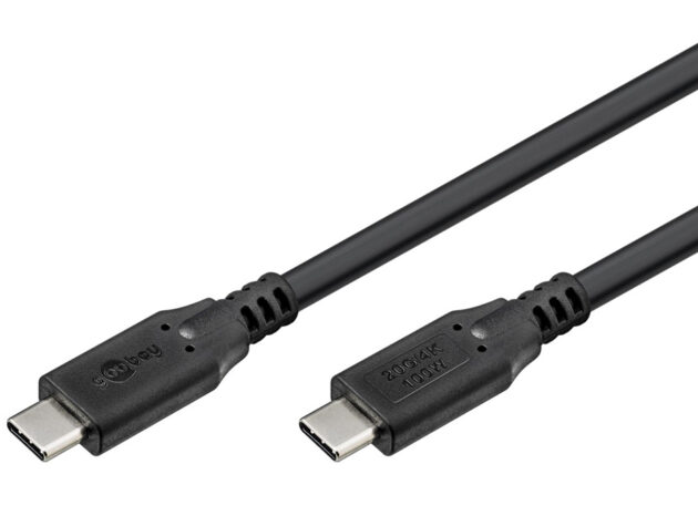 GOOBAY καλώδιο USB-C 74196, USB4, 100W, 20Gbps, 4K/60Hz, 1.5m, μαύρο