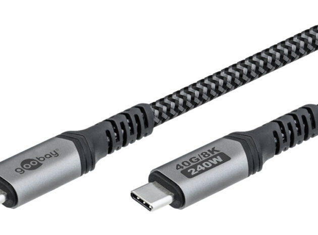 GOOBAY καλώδιο USB-C 74212, USB4, 240W, 40Gbps, 8K/60Hz, 1.5m, γκρι