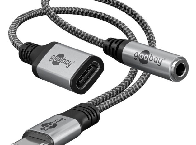 GOOBAY αντάπτορας USB-C σε 3.5mm & USB-C 74524, 60W, 480Mbps, γκρι