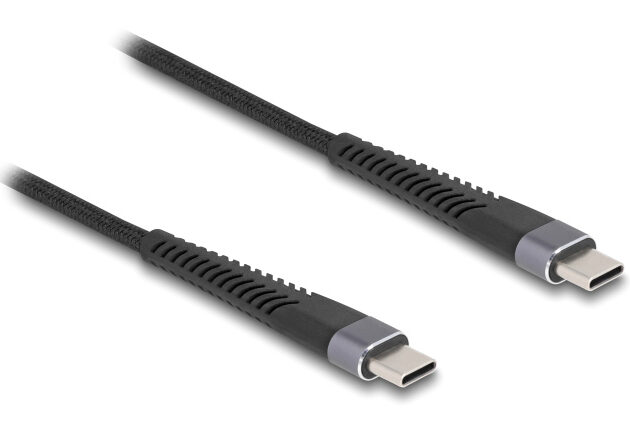 DELOCK καλώδιο USB-C 81124, 60W, 480Mbps, 1m, μαύρο