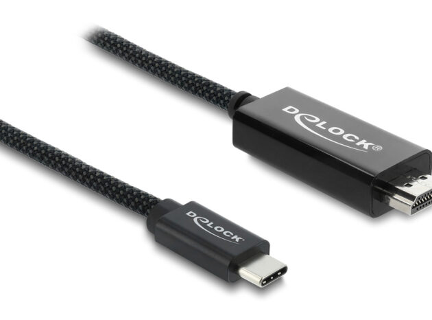 DELOCK καλώδιο USB-C σε HDMI 81704, 4K/60Hz, 2m, μαύρο