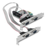 DELOCK κάρτα επέκτασης PCIe σε 4x RS-232 90410, 115.2Kbps