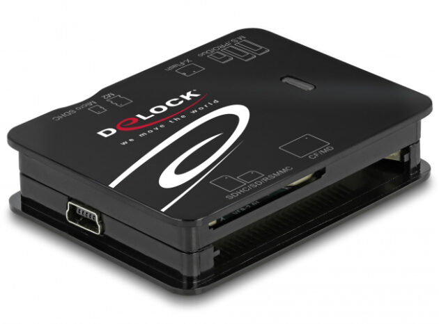 DELOCK card reader 91007 για Micro SD/SD/CF/MS/xD/M2, μαύρο