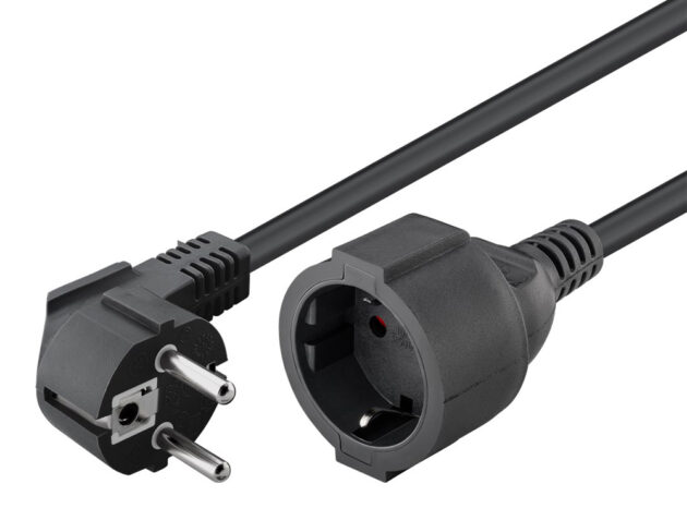 GOOBAY μπαλαντέζα προέκταση ρεύματος 93094, schuko, 3x 1.5mm², 5m, μαύρη