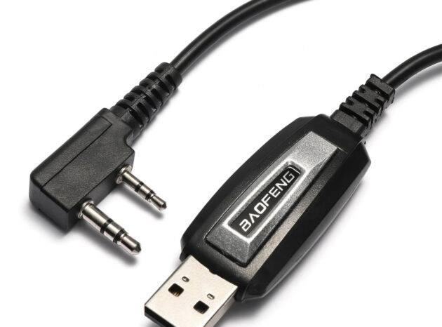 BAOFENG καλώδιο USB σε 2 pin BFG-CBL για προγραμματισμό πομποδεκτών, 1m, μαύρο