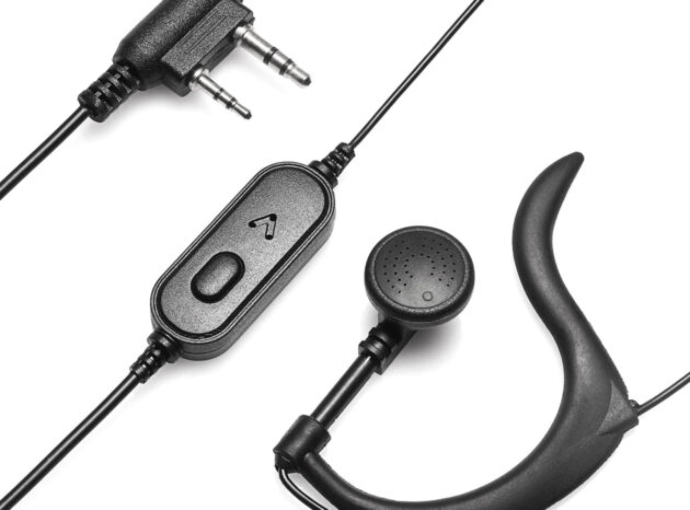 BAOFENG ακουστικό για πομποδέκτη BFG-EARPHONE, 2 pin, push to talk, 1.1m, μαύρο