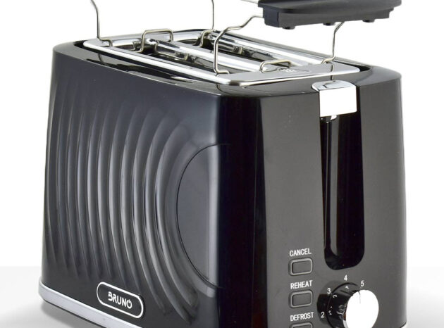 BRUNO φρυγανιέρα BRN-0274, 2 θέσεων, 900W, με σχάρα ψησίματος, μαύρη