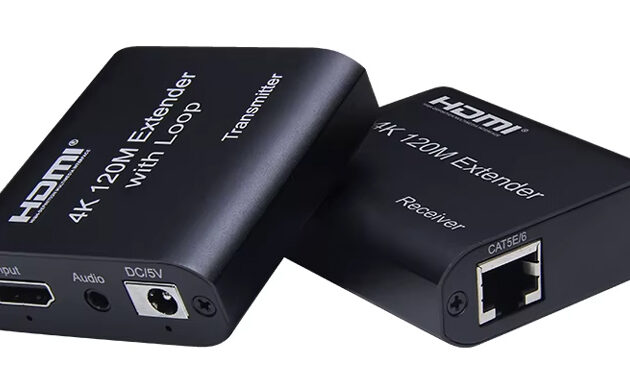 POWERTECH HDMI video extender CAB-H195 μέσω καλωδίου RJ45, 4K/30Hz, με loop, έως 120m