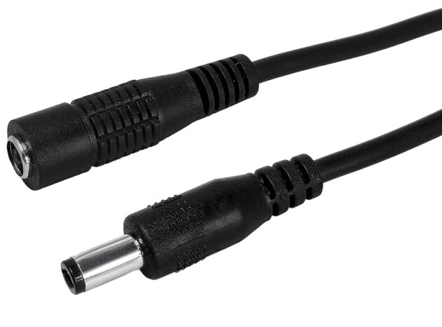 POWERTECH καλώδιο προέκτασης τροφοδοσίας CAB-H198, 5.5x2.1mm, 5m, μαύρο