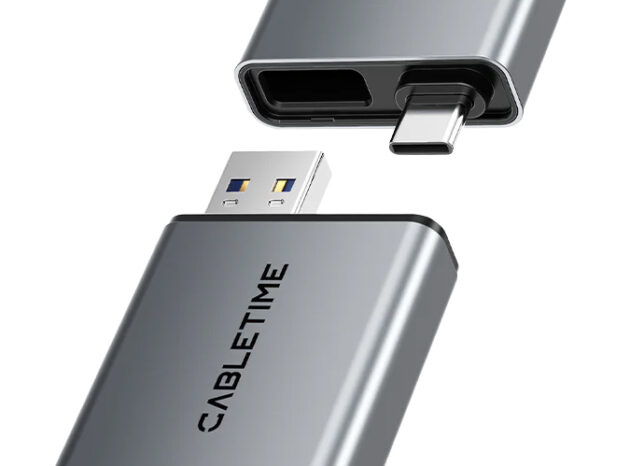 CABLETIME card reader CT-ACCD3-AG για SD & micro SD, USB 3.0, 5Gbps, γκρι