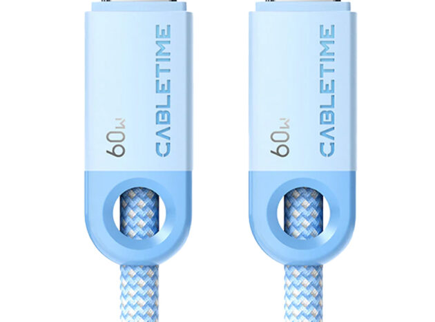 CABLETIME καλώδιο USB-C CT-CM60-PBL, 60W PD, 480Mbps, 1m, μπλε