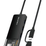 CABLETIME USB hub CT-HUBT5-PB, 4x θυρών, 10Gbps, USB/USB-C σύνδεση, μαύρο
