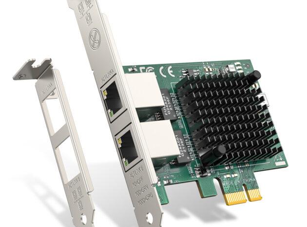 EDUP κάρτα επέκτασης δικτύου PCIe σε 2x RJ45 EP-9613, 1000Mbps