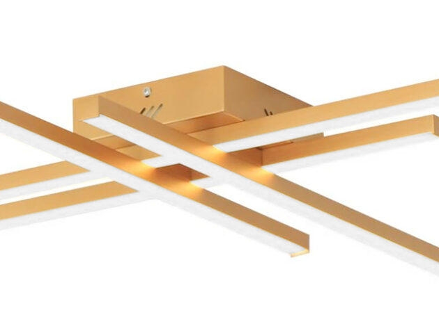 POWERTECH LED φωτιστικό οροφής HLL-0179, 50W, 4500K, 9x60x60cm, χρυσό