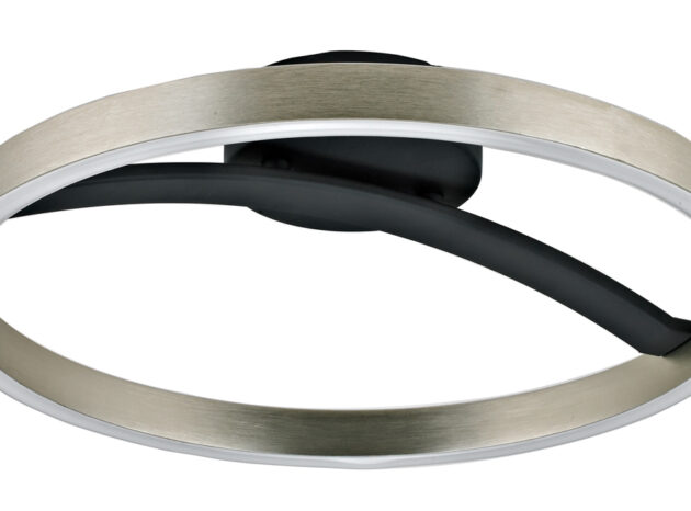 POWERTECH LED φωτιστικό οροφής HLL-0200, 29W, 4000K, Φ38x10cm, ασημί/μαύρο