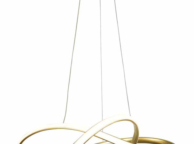 POWERTECH LED φωτιστικό οροφής HLL-0208, 48W, 4000K, Φ50cm x 120cm, χρυσό