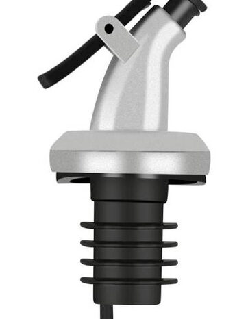 Πώμα ροής για μπουκάλι HUH-0108 με κλείστρο, Φ18mm, ασημί