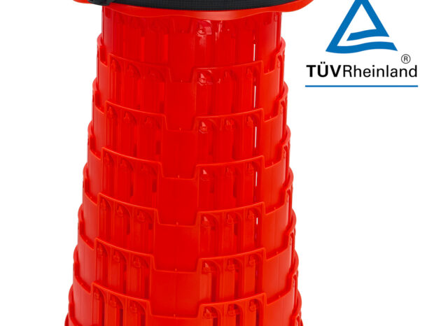 POWERTECH πτυσσόμενο καρεκλάκι HUH-0233, αντοχή έως 250kg, 25.5x45cm, κόκκινο