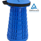 POWERTECH πτυσσόμενο καρεκλάκι HUH-0234, αντοχή έως 250kg, 25.5x45cm, μπλε
