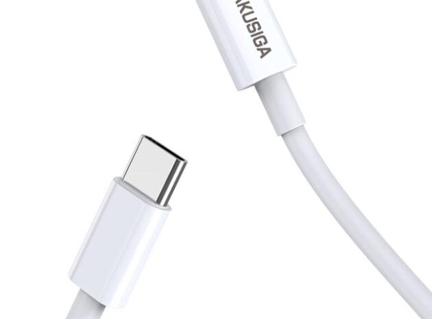 KAKUSIGA καλώδιο USB-C σε USB-C KSC-653, 100W, 480Mbps, 25cm, λευκό