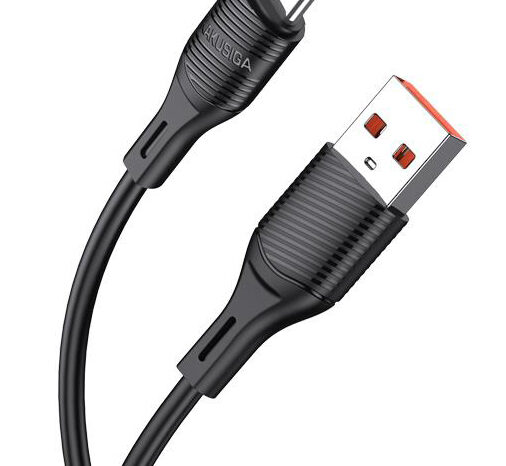 KAKUSIGA καλώδιο USB-C σε USB KSC-953, σιλικόνης, 3A, 480Mbps, 1m, μαύρο