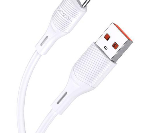 KAKUSIGA καλώδιο USB-C σε USB KSC-953, σιλικόνης, 3A, 480Mbps, 1m, λευκό