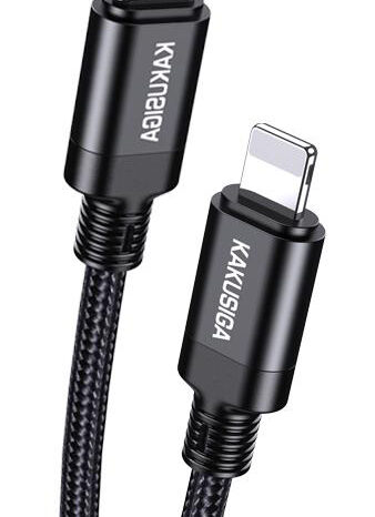 KAKUSIGA καλώδιο Lightning σε USB-C KSC-970, 27W, 480Mbps, 1m, μαύρο