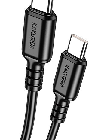 KAKUSIGA καλώδιο USB-C σε USB-C KSC-982, 60W, 480Mbps, 1m, μαύρο