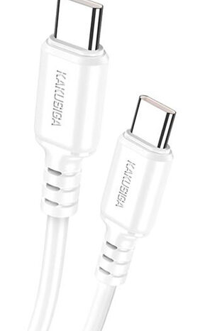 KAKUSIGA καλώδιο USB-C σε USB-C KSC-982, 60W, 480Mbps, 1m, λευκό