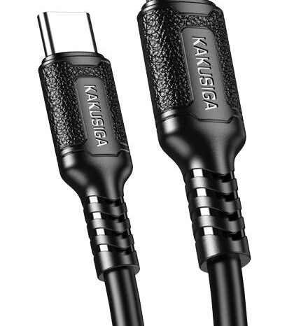 KAKUSIGA καλώδιο USB-C σε USB-C KSC-984, σιλικόνης, 60W, 480Mbps, 1m, μαύρο