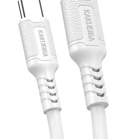 KAKUSIGA καλώδιο USB-C σε USB-C KSC-984, σιλικόνης, 60W, 480Mbps, 1m, λευκό