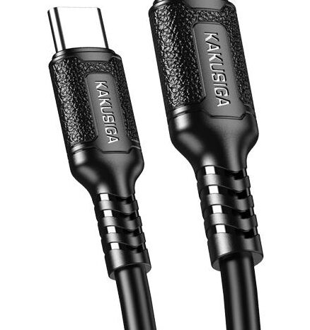 KAKUSIGA καλώδιο Lightning σε USB-C KSC-984, σιλικόνης, 27W, 480Mbps, 1m, μαύρο