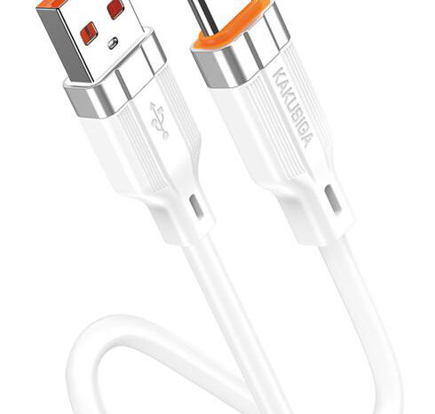 KAKUSIGA καλώδιο USB-C σε USB KSC-995, σιλικόνης, 5A, 480Mbps, 1m, λευκό