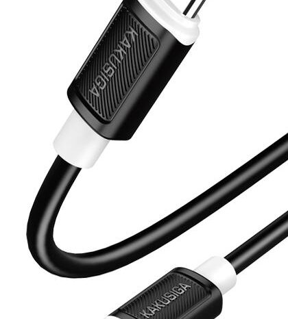 KAKUSIGA καλώδιο USB-C σε USB-C KSC-998, σιλικόνης, 100W, 480Mbps, 1m, μαύρο
