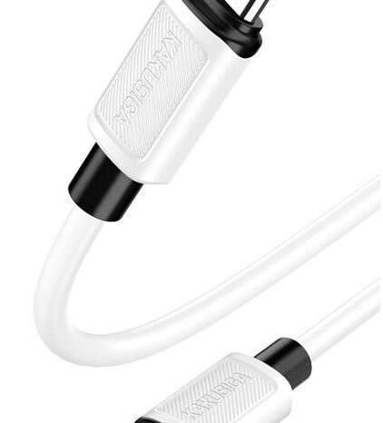 KAKUSIGA καλώδιο USB-C σε USB-C KSC-998, σιλικόνης, 100W, 480Mbps, 1m, λευκό