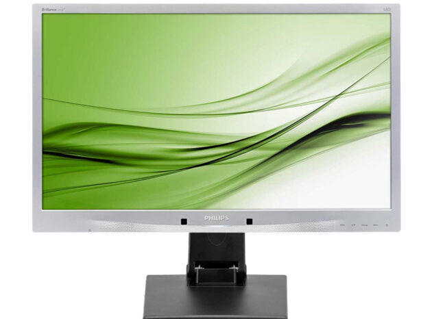 PHILIPS used οθόνη 241B4 LED, 24" 1920x1080 VGA/DVI/DisplayPort, με universal stand, Grade B